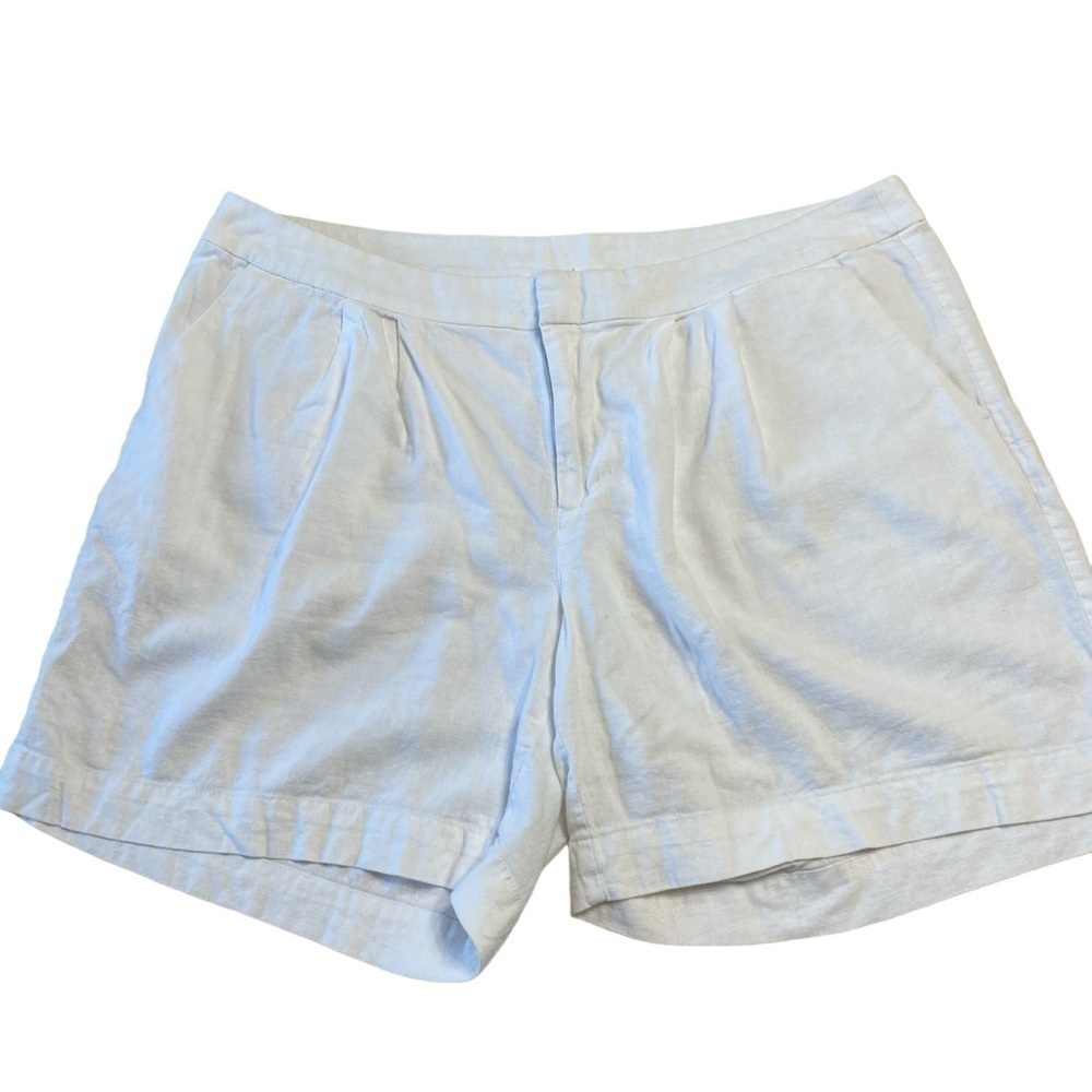 Old Navy White Linen Blend Shorts Size 18 Plus Regular